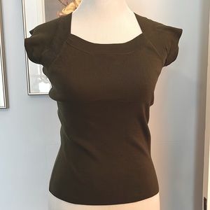 Talbots dark green sweater top